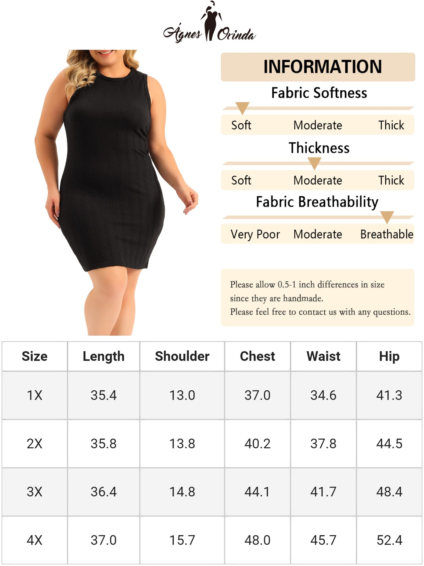 Women Plus Size Sweater Sleeveless Ribbed Knit Casual Bodycon Pencil Mini Tank Dress