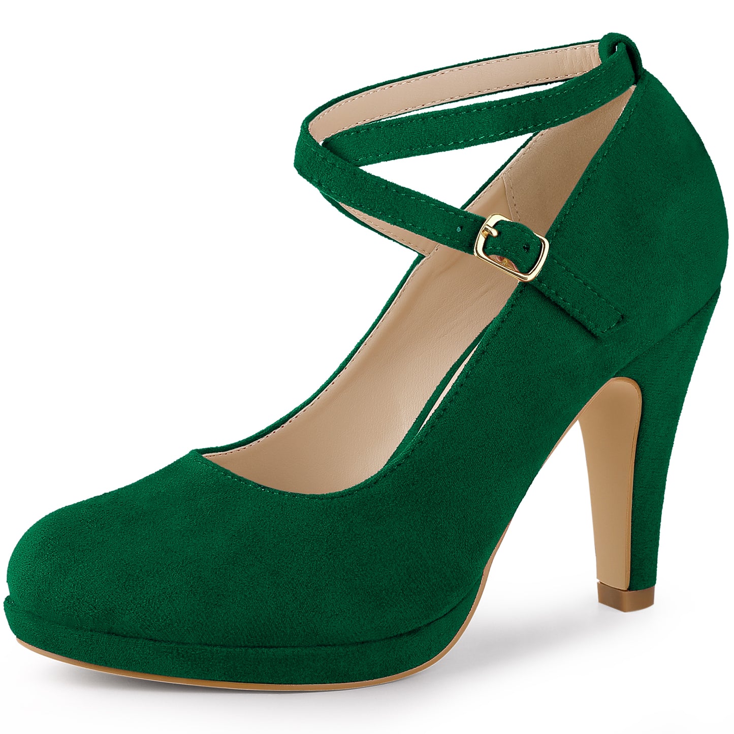 Zapatos Mary Jane con plataforma y tiras cruzadas para mujer