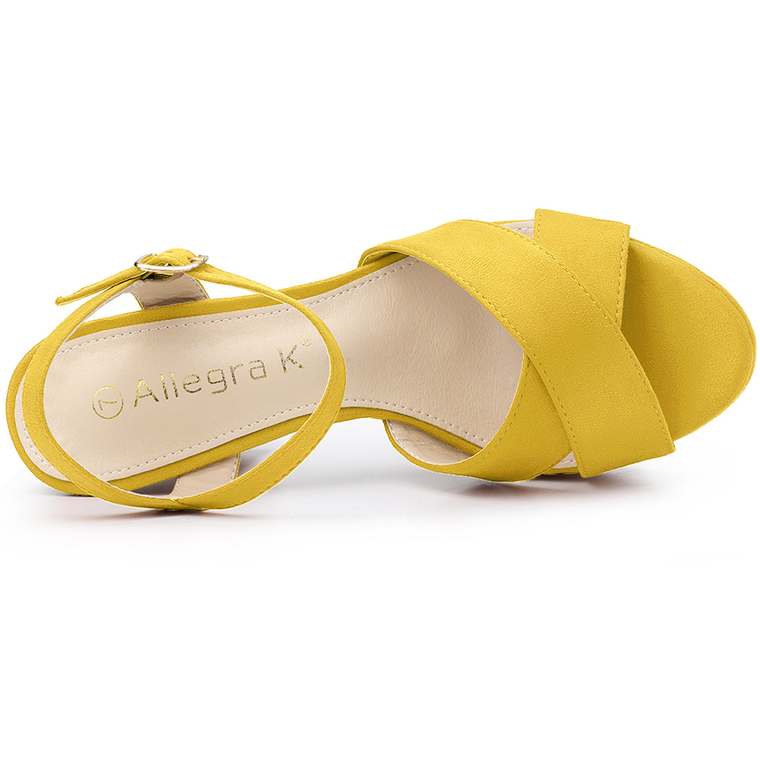 Sandalias de plataforma con tacón grueso y tira trasera para mujer