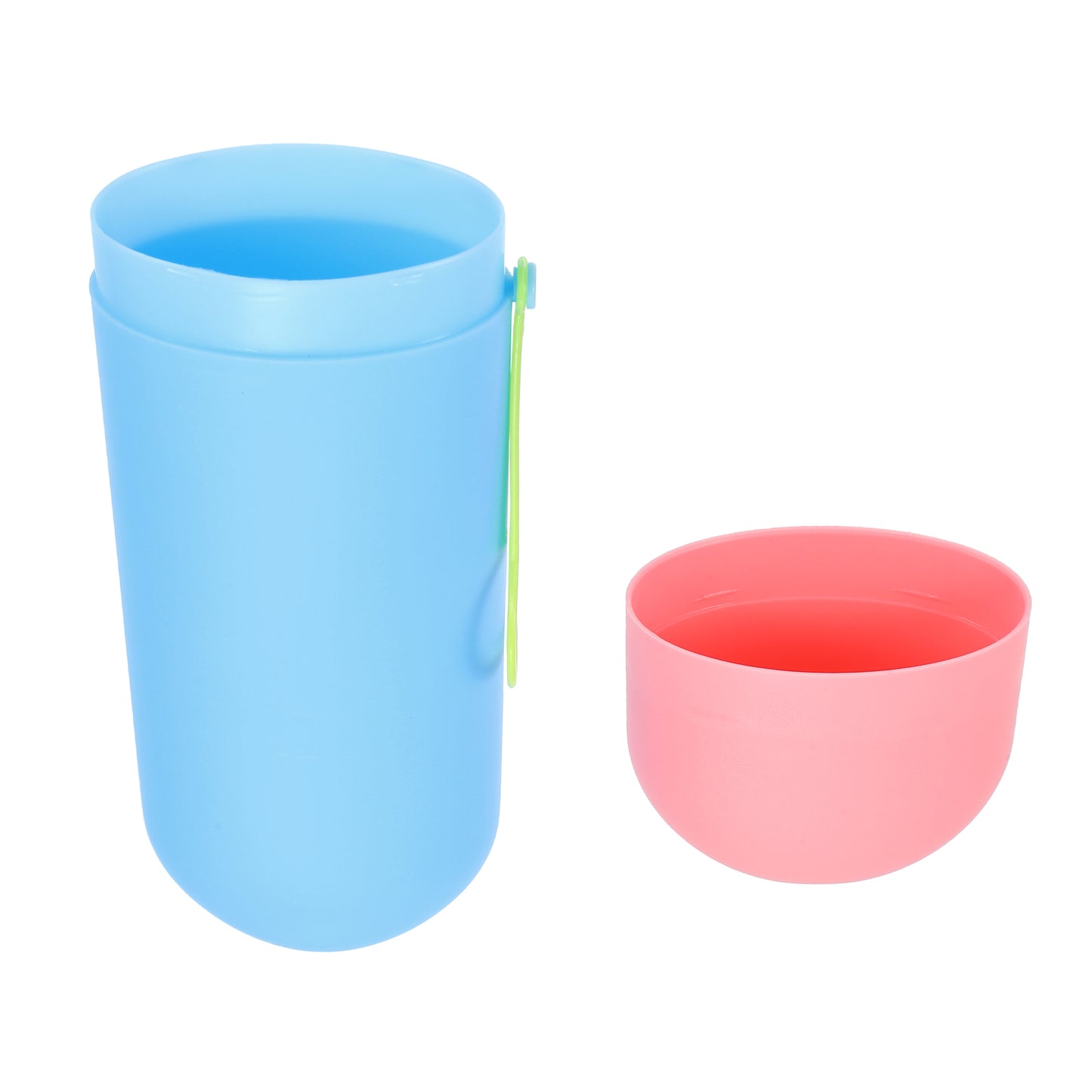 1 Pc Portable Plastic Traveling Toothbrush Holders Case, 7.87"x2.36"x1.38" Pink Dark Blue