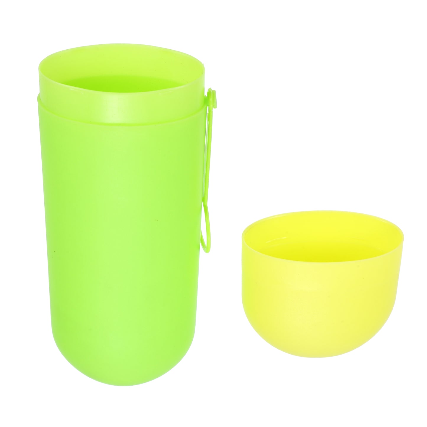 1 Pc Portable Plastic Traveling Toothbrush Holders Case, 7.87"x2.36"x1.38" Yellow Green