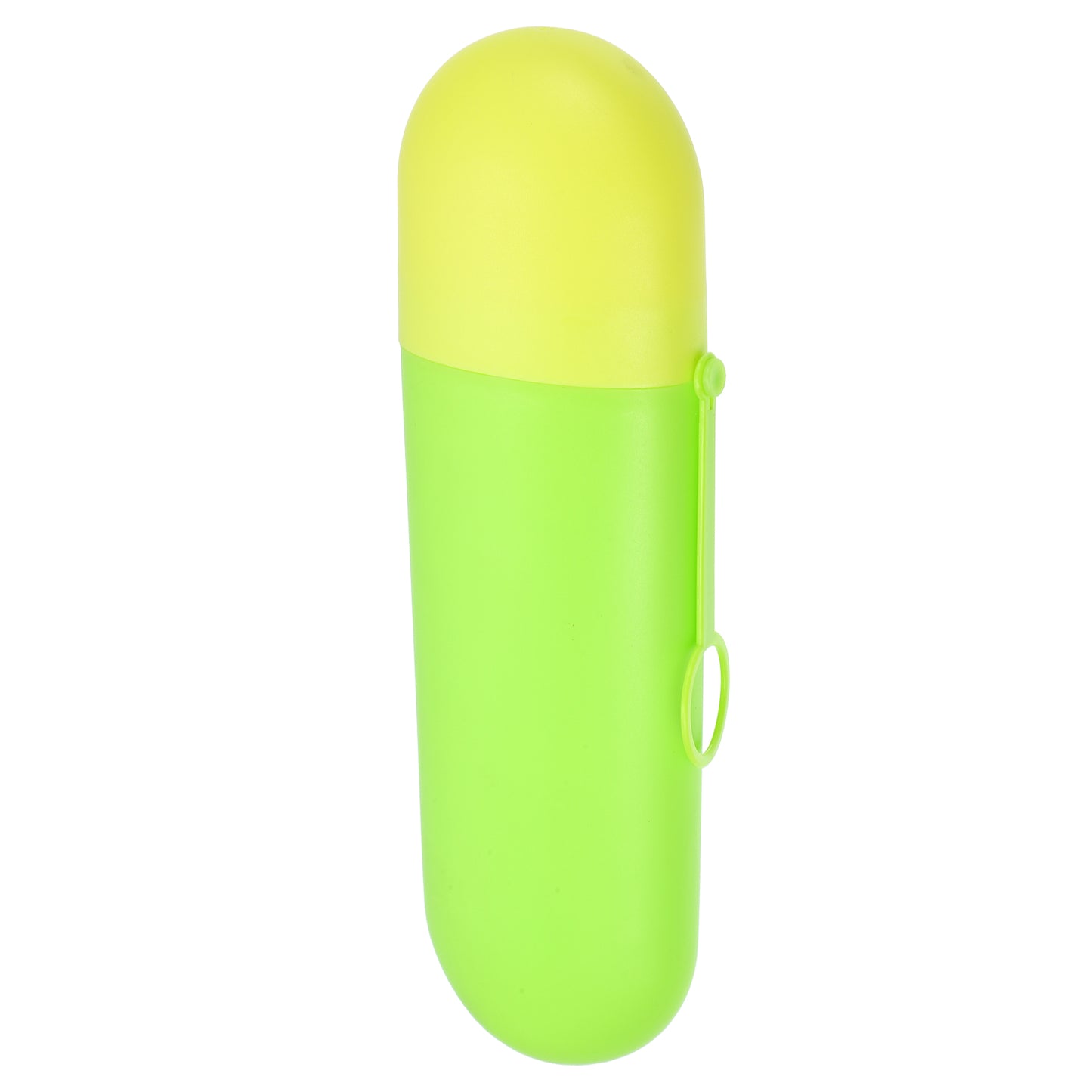 1 Pc Portable Plastic Traveling Toothbrush Holders Case, 7.87"x2.36"x1.38" Yellow Green