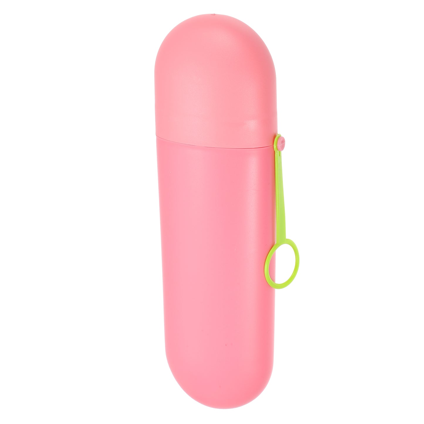 1 Pc Portable Plastic Traveling Toothbrush Holders Case, 7.87"x2.36"x1.38" Pink