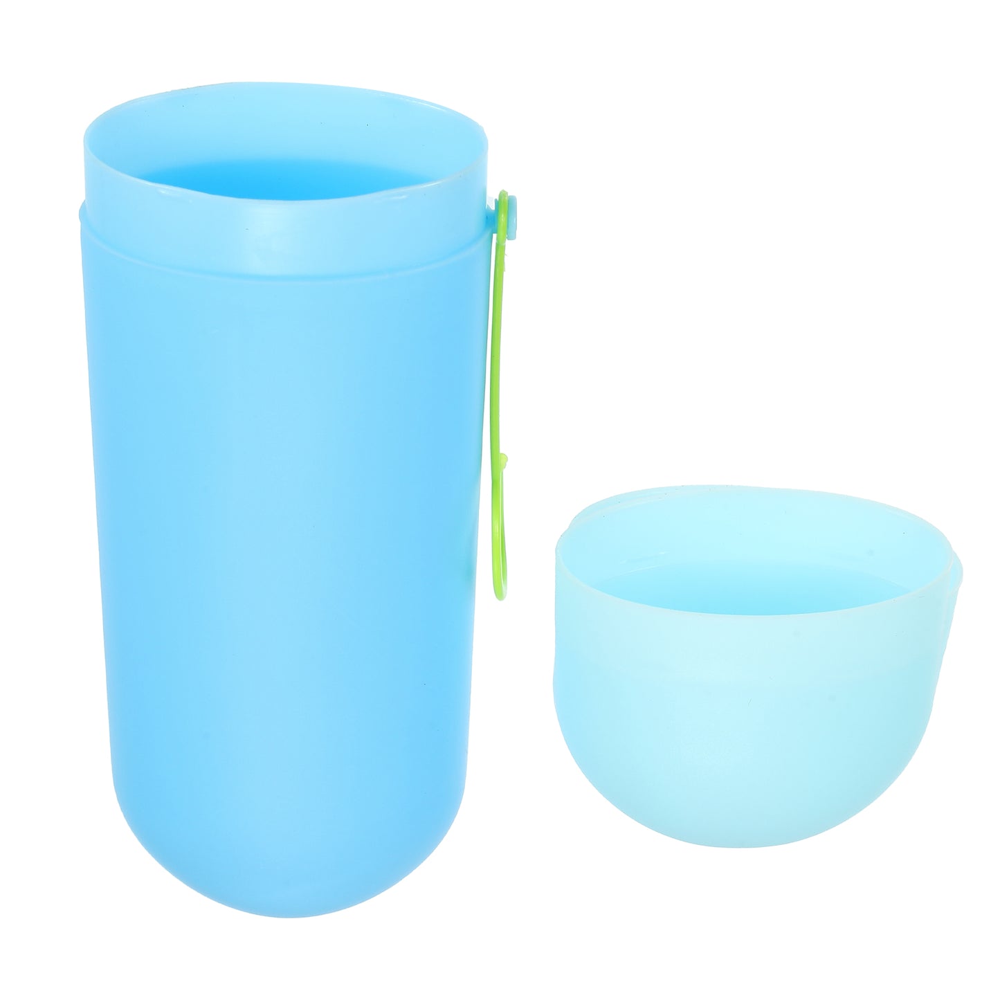 1 Pc Portable Plastic Traveling Toothbrush Holders Case, 7.87"x2.36"x1.38" Dark Blue Light Blue
