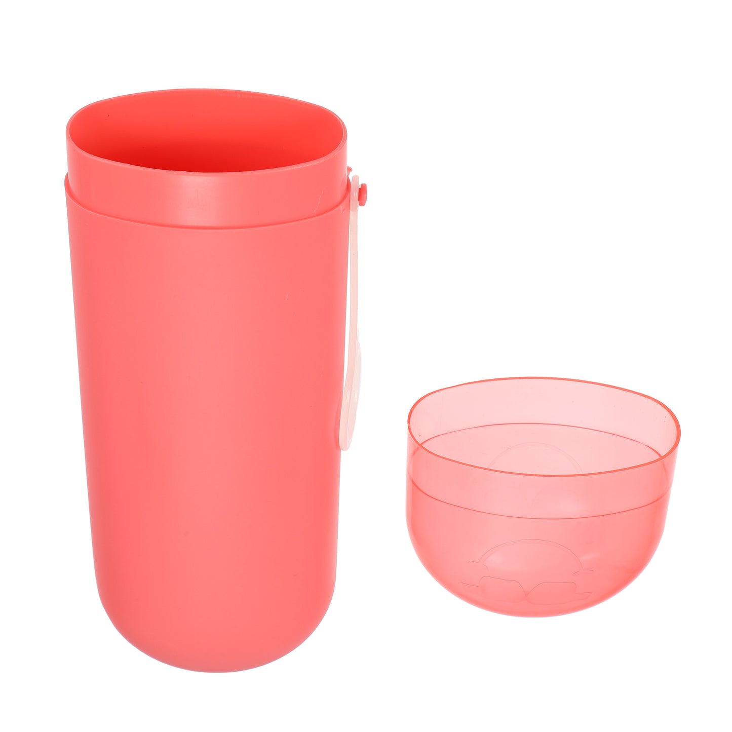 1 Pc Plastic Portable Toothbrush Case with Hook for Travel, 8.07"x2.36"x1.38" Red