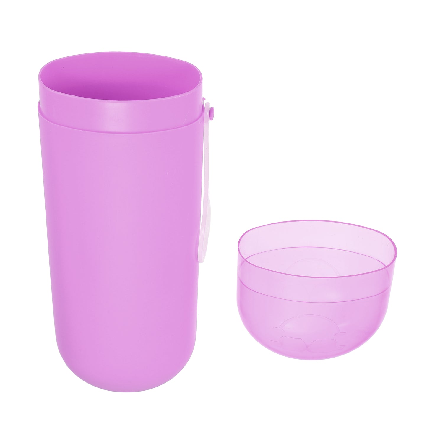 1 Pc Plastic Portable Toothbrush Case with Hook for Travel, 8.07"x2.36"x1.38" Purple