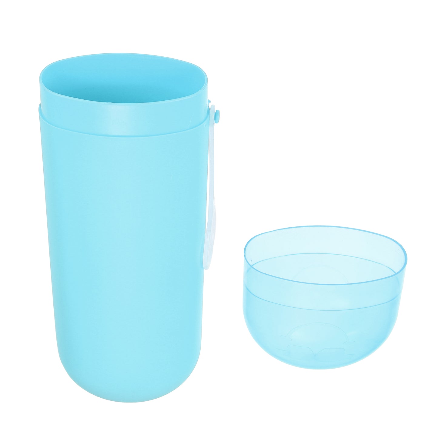 1 Pc Plastic Portable Toothbrush Case with Hook for Travel, 8.07"x2.36"x1.38" Blue