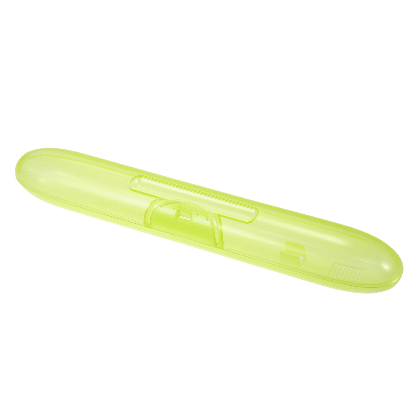 Estuche portátil para cepillos de dientes, de plástico, para viaje, 21,5 x 3 x 2,9 cm, amarillo