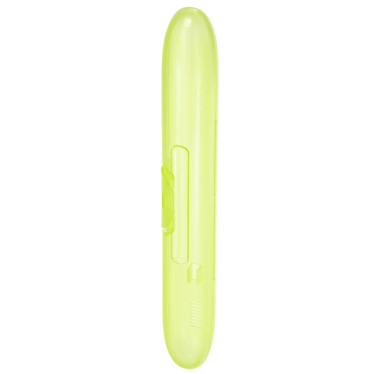 Estuche portátil para cepillos de dientes, de plástico, para viaje, 21,5 x 3 x 2,9 cm, amarillo