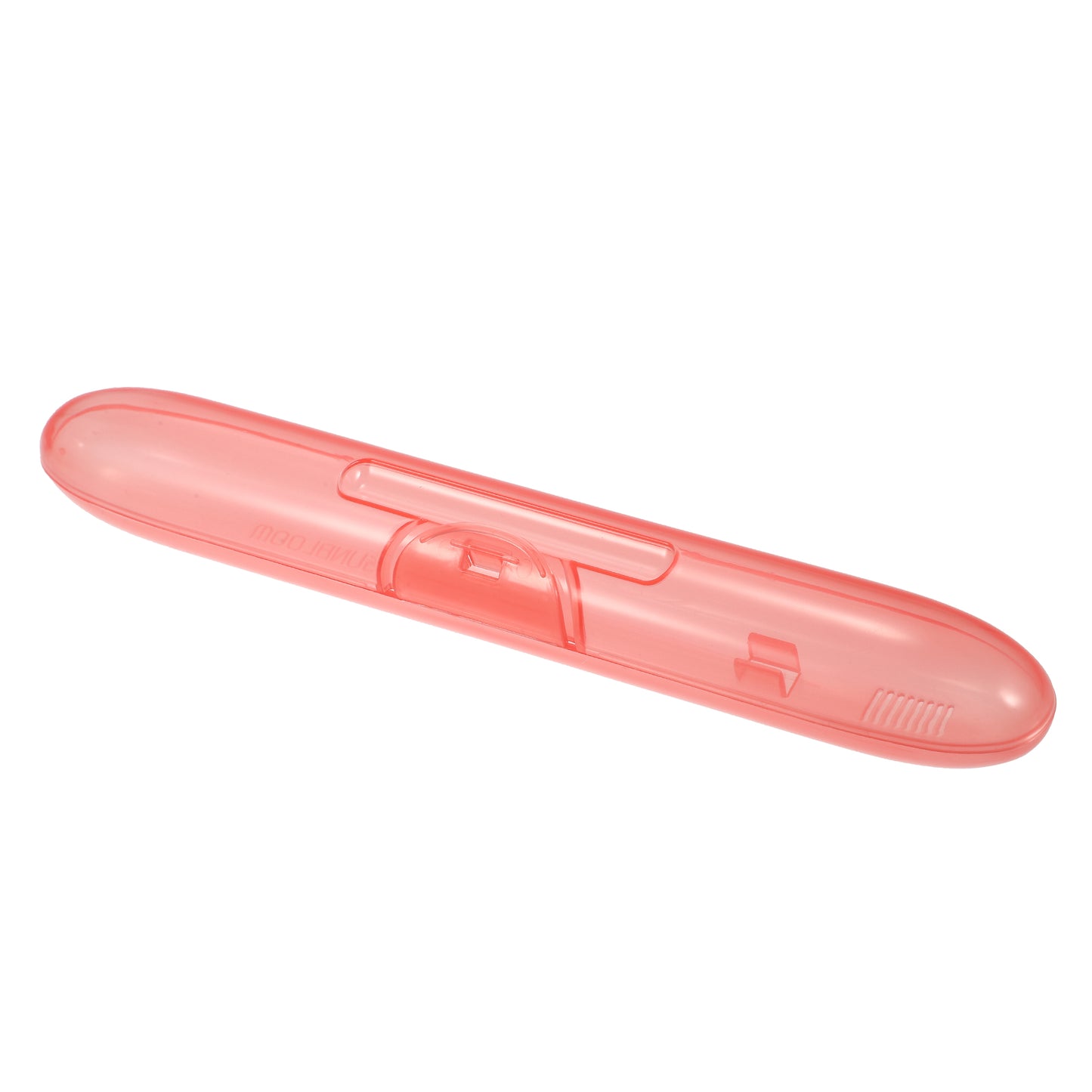 Estuche portátil para cepillos de dientes, de plástico, para viaje, 21,5 x 3 x 2,9 cm, color rojo