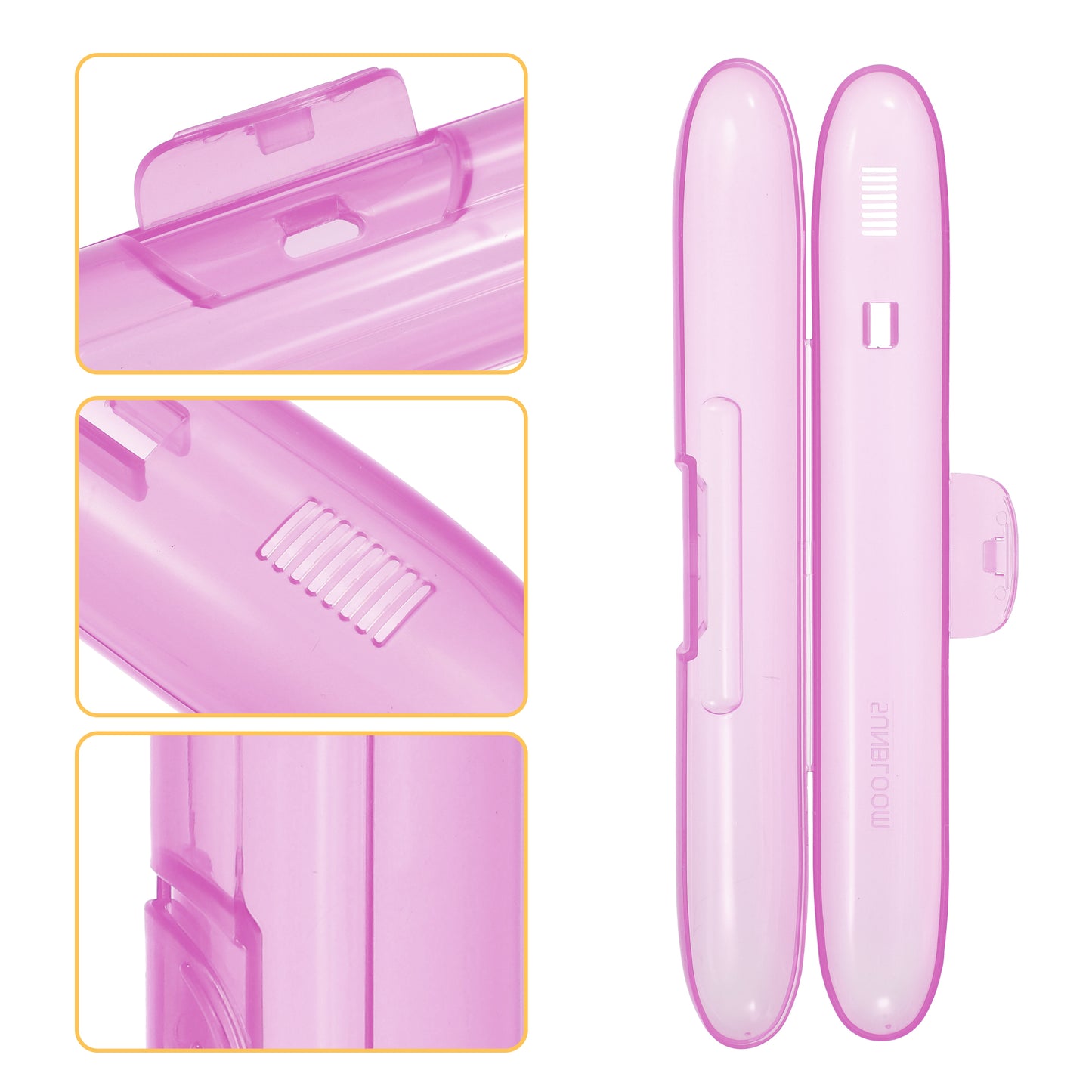1 Pc Portable Toothbrush Cases Plastic Traveling Toothbrush Holder, 8.46"x1.18"x1.14" Purple
