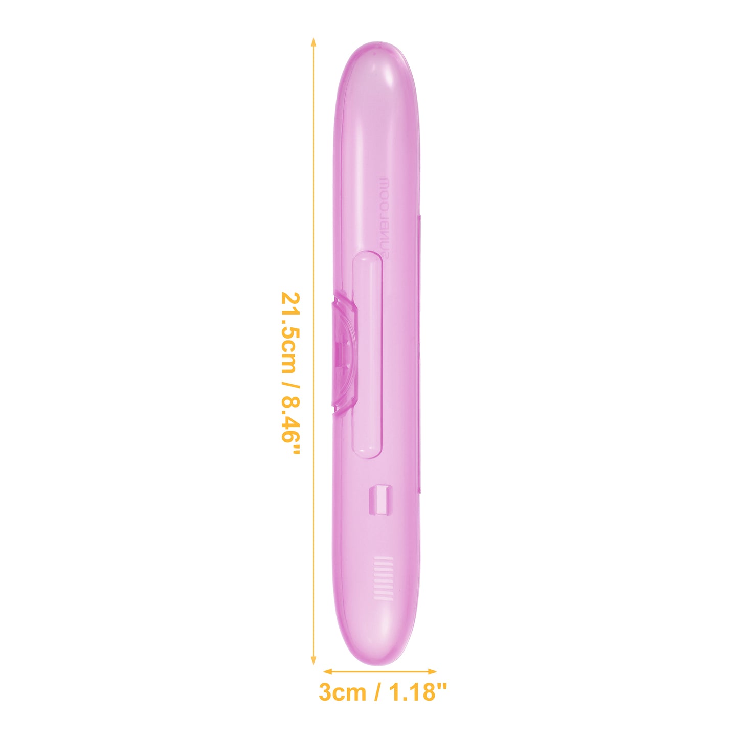 1 Pc Portable Toothbrush Cases Plastic Traveling Toothbrush Holder, 8.46"x1.18"x1.14" Purple