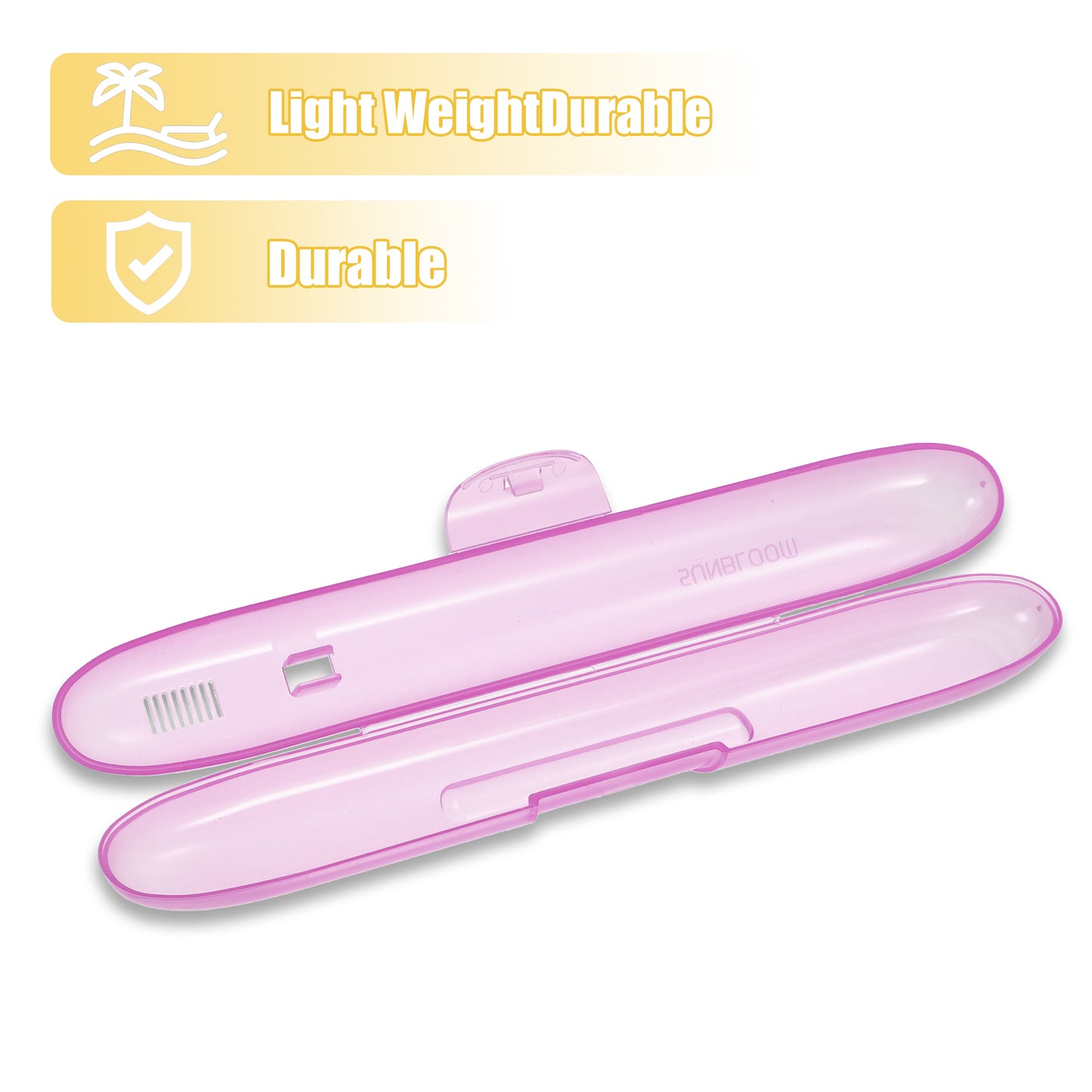 1 Pc Portable Toothbrush Cases Plastic Traveling Toothbrush Holder, 8.46"x1.18"x1.14" Purple