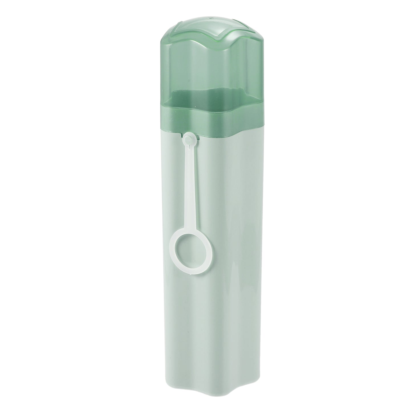 Estuche portátil para cepillos de dientes con vasos para viajes y camping, 20,3 x 5,6 x 5,6 cm, color verde