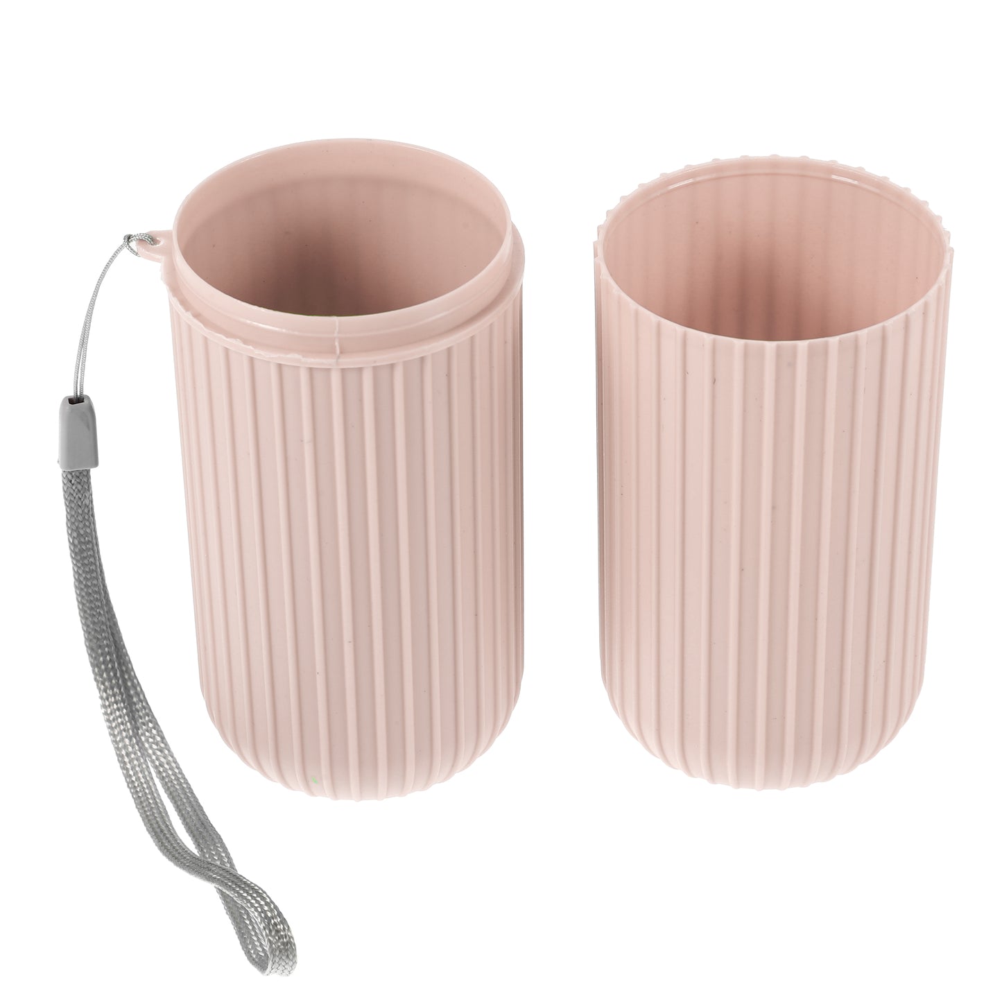 Estuche de viaje portátil para cepillos de dientes (19,3 x 6,2 x 5,7 cm), color rosa