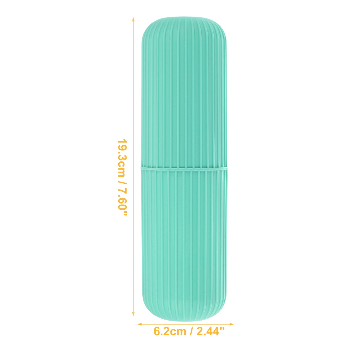 1 Pc Portable Toothbrush Traveling Cases 7.60"x2.44"x2.24" Green