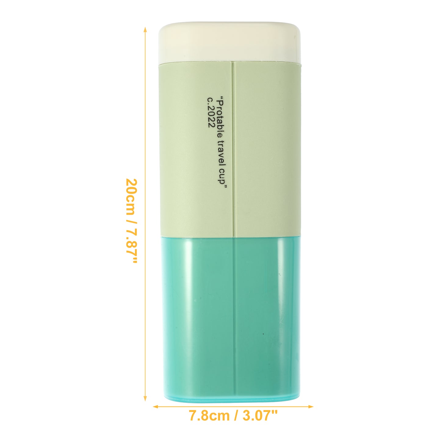 1 Pc Large Capacity Toothbrush Case with Cups for Travel Business 7.87"x3.07"x2.28" Green