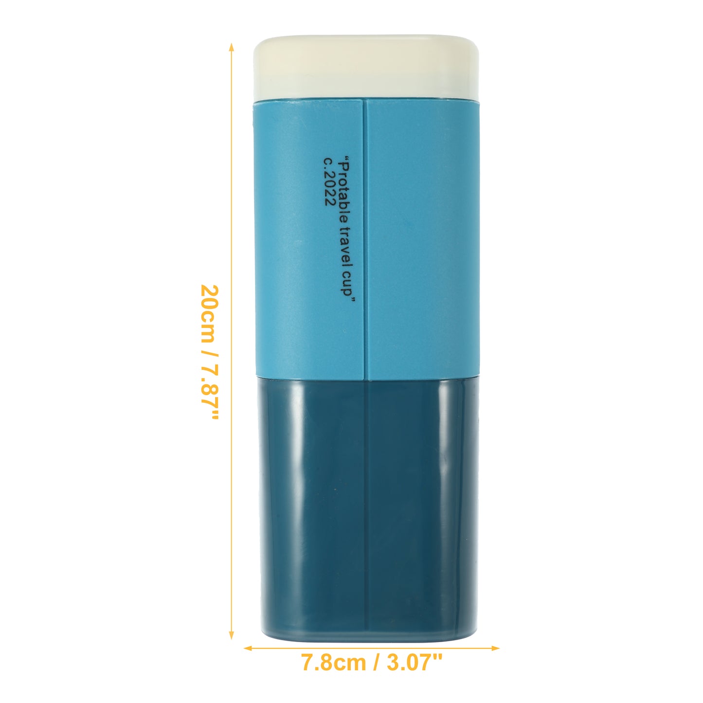 1 Pc Large Capacity Toothbrush Case with Cups for Travel Business 7.87"x3.07"x2.28" Blue