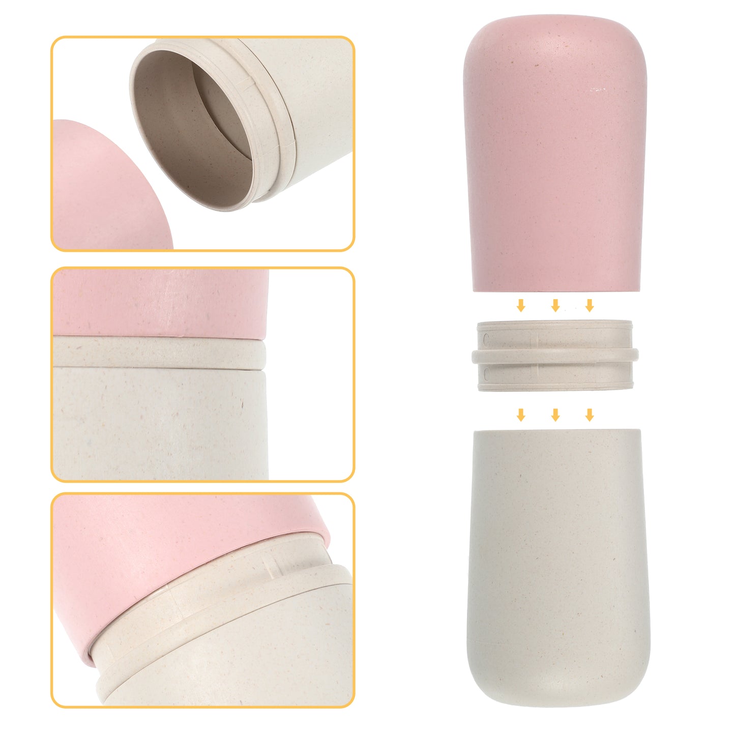 1 Pc Portable Traveling Toothbrush Holders Case, 7.72"x2.60" Pink