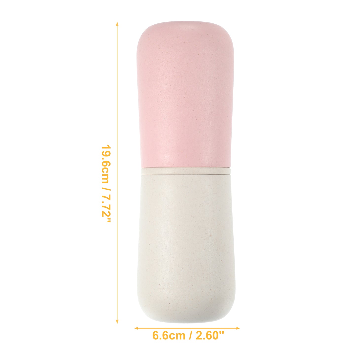1 Pc Portable Traveling Toothbrush Holders Case, 7.72"x2.60" Pink