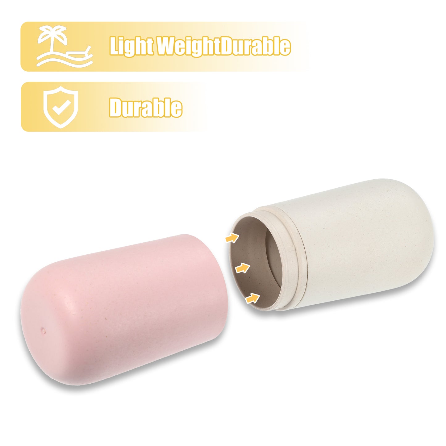 1 Pc Portable Traveling Toothbrush Holders Case, 7.72"x2.60" Pink