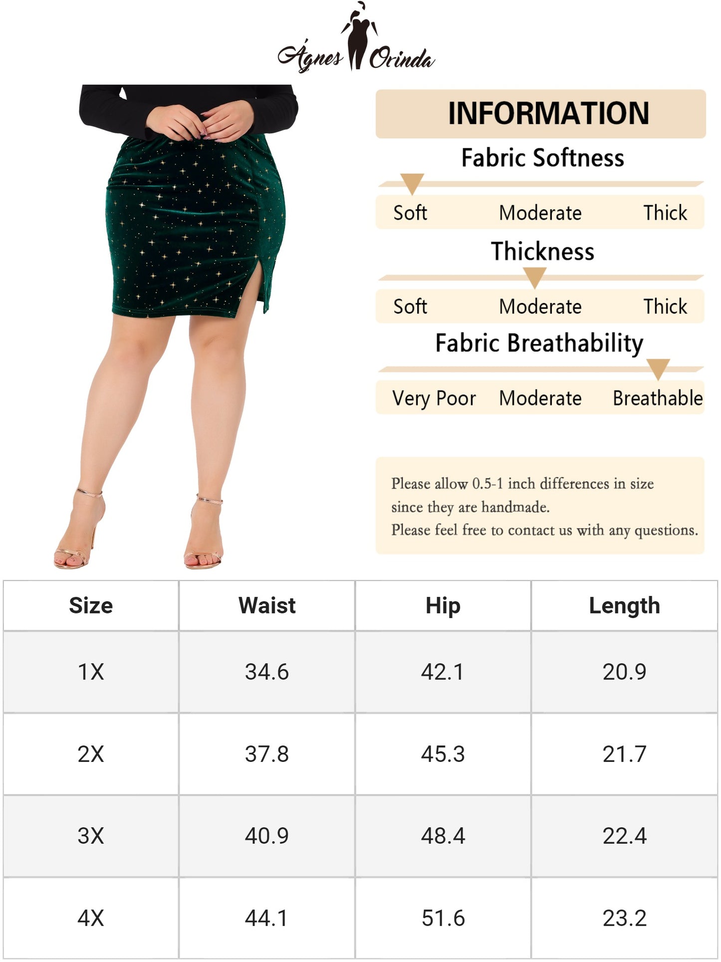 Women Plus Size Mini Skirt Shiny Gilding Metallic Stars Pattern Slit Bodycon Velvet Party Skirt