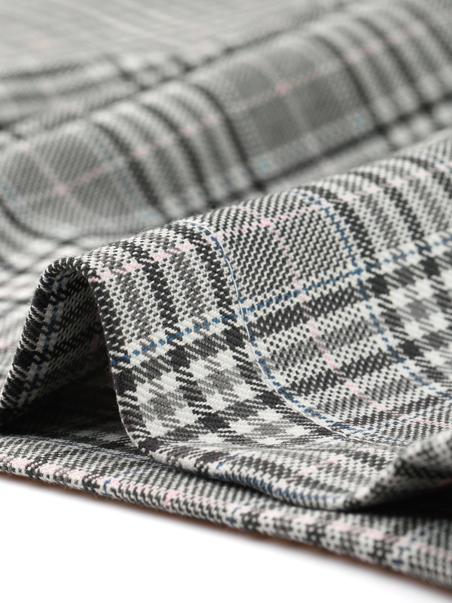 Women's Plaid Pants Elastic Waist Casual Work Office Long Trousers