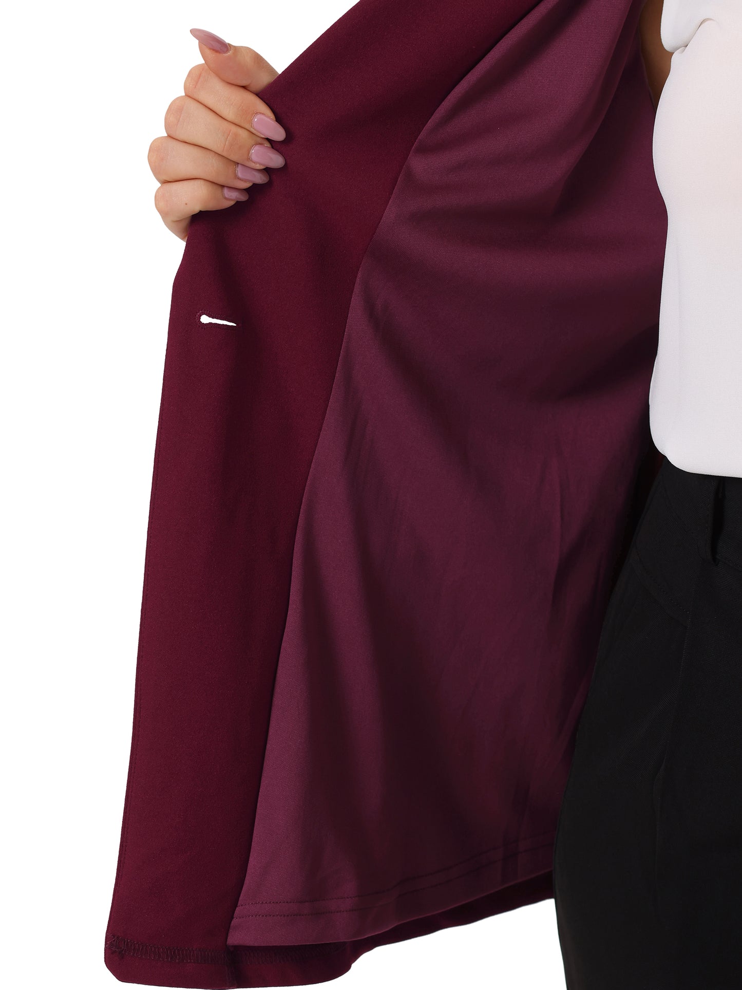 Women Plus Size Blazers Work Jackets Notch Lapel Lace Front Blazer Jackets