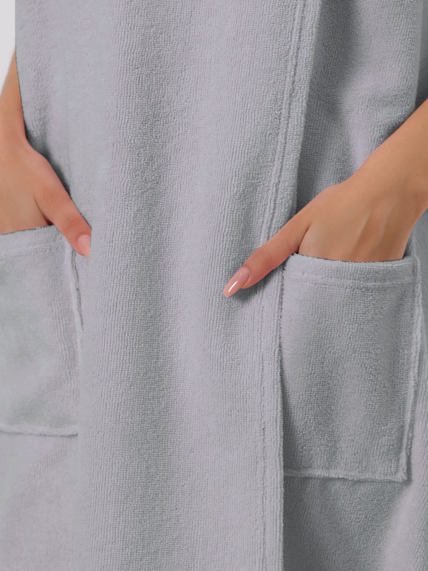 Bata de baño de felpa para mujer, con tirantes, ideal para gimnasio, ducha y baño.