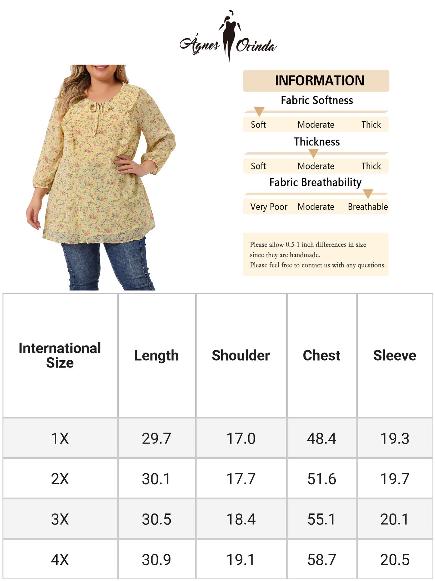 Women's Plus Size Chiffon Short Sleeve Floral Tie Neck Top