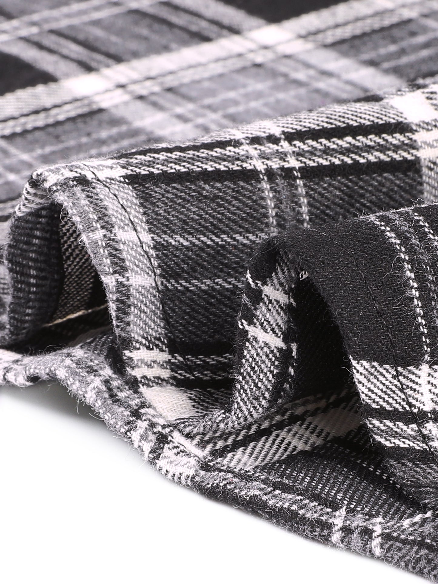 Women's Plaid Cropped Trousers Button Casual Tartan Check Work Pants
