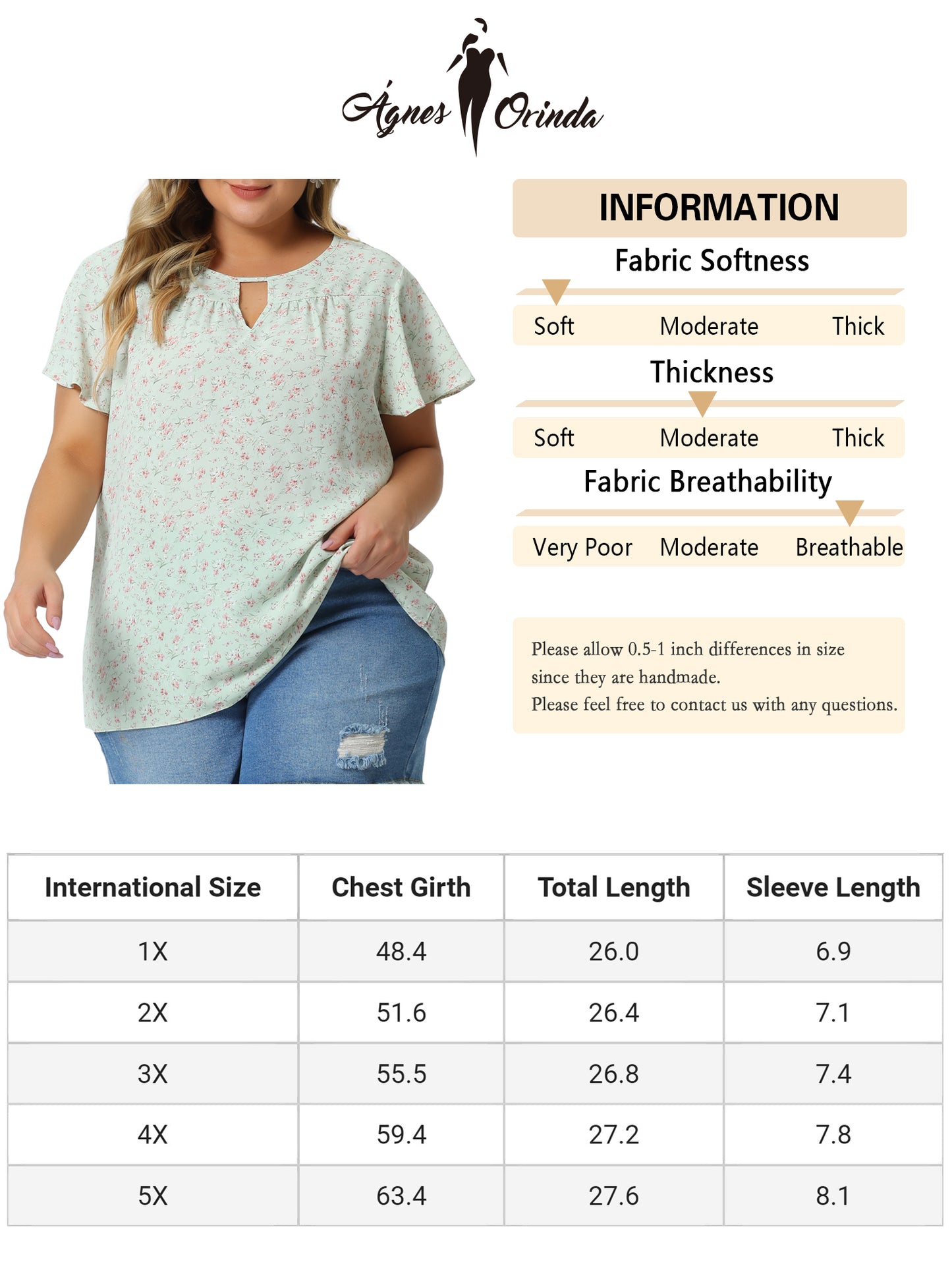 Women's Plus Size Blouses Summer Ruffle Short Sleeve Shirts Keyhole Chiffon Top