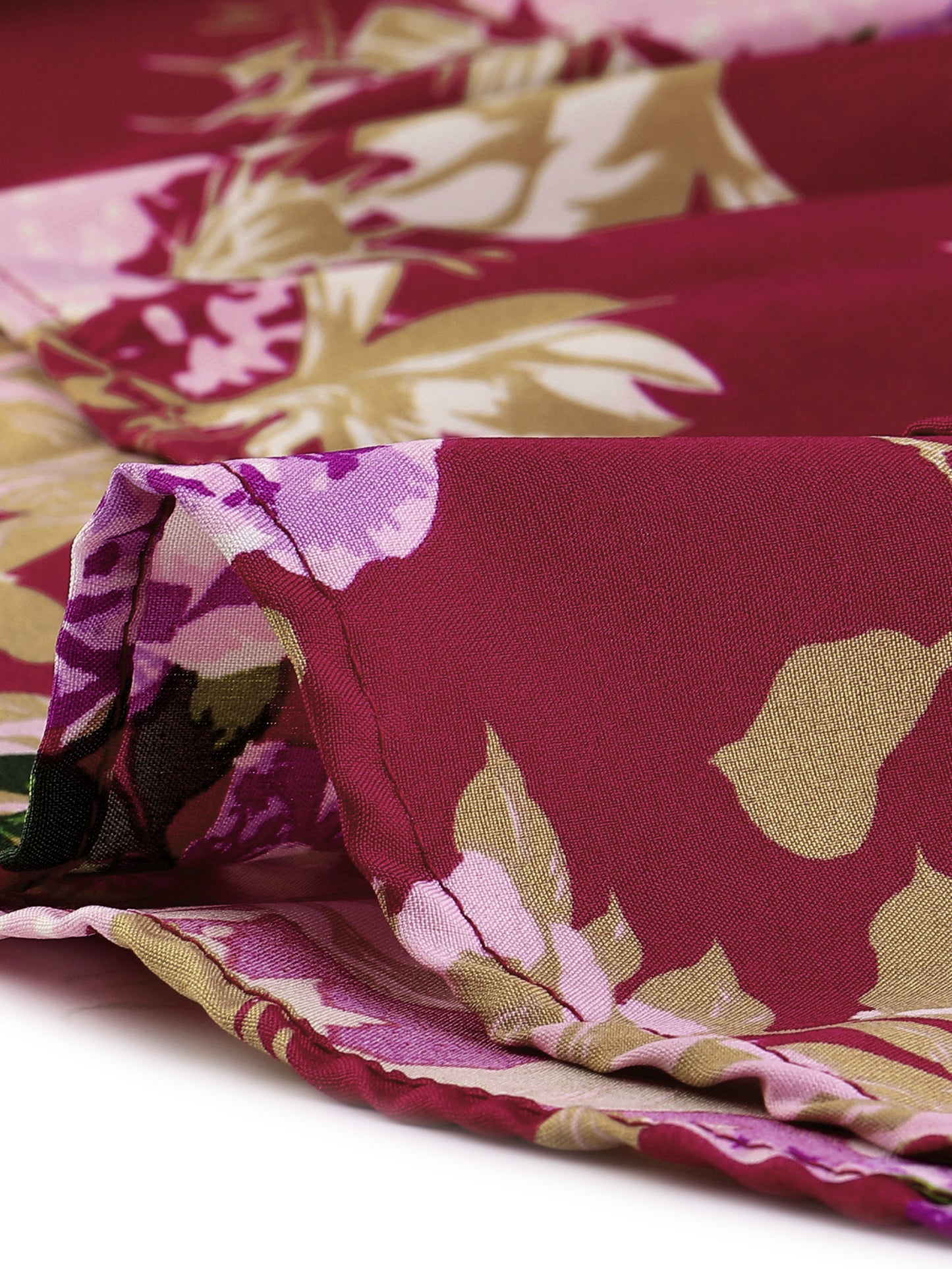 Women's Printed Skirt Summer Chiffon Ruffle Tiered Flowy Midi Skirt