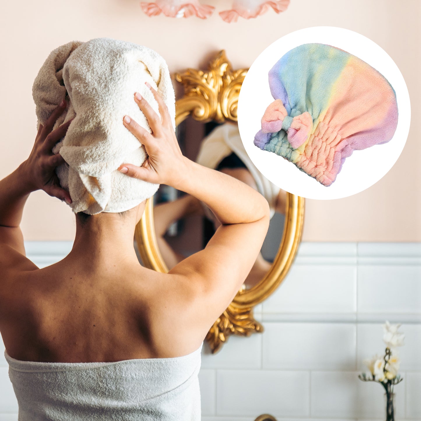 Hair Drying Towel, Quick Drying Lightweight Towel Cap Assorted Color