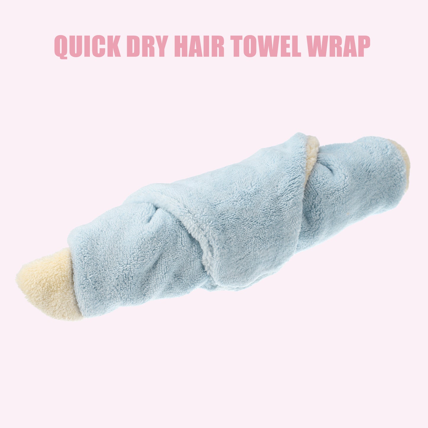 Teenager Hair Drying Towel Cute Cartoon Absorbent Dry Cap Towel Blue
