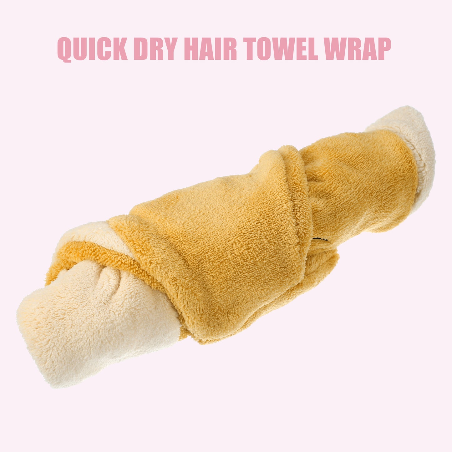 Teenager Hair Drying Towel Cute Cartoon Absorbent Dry Cap Towel Yellow