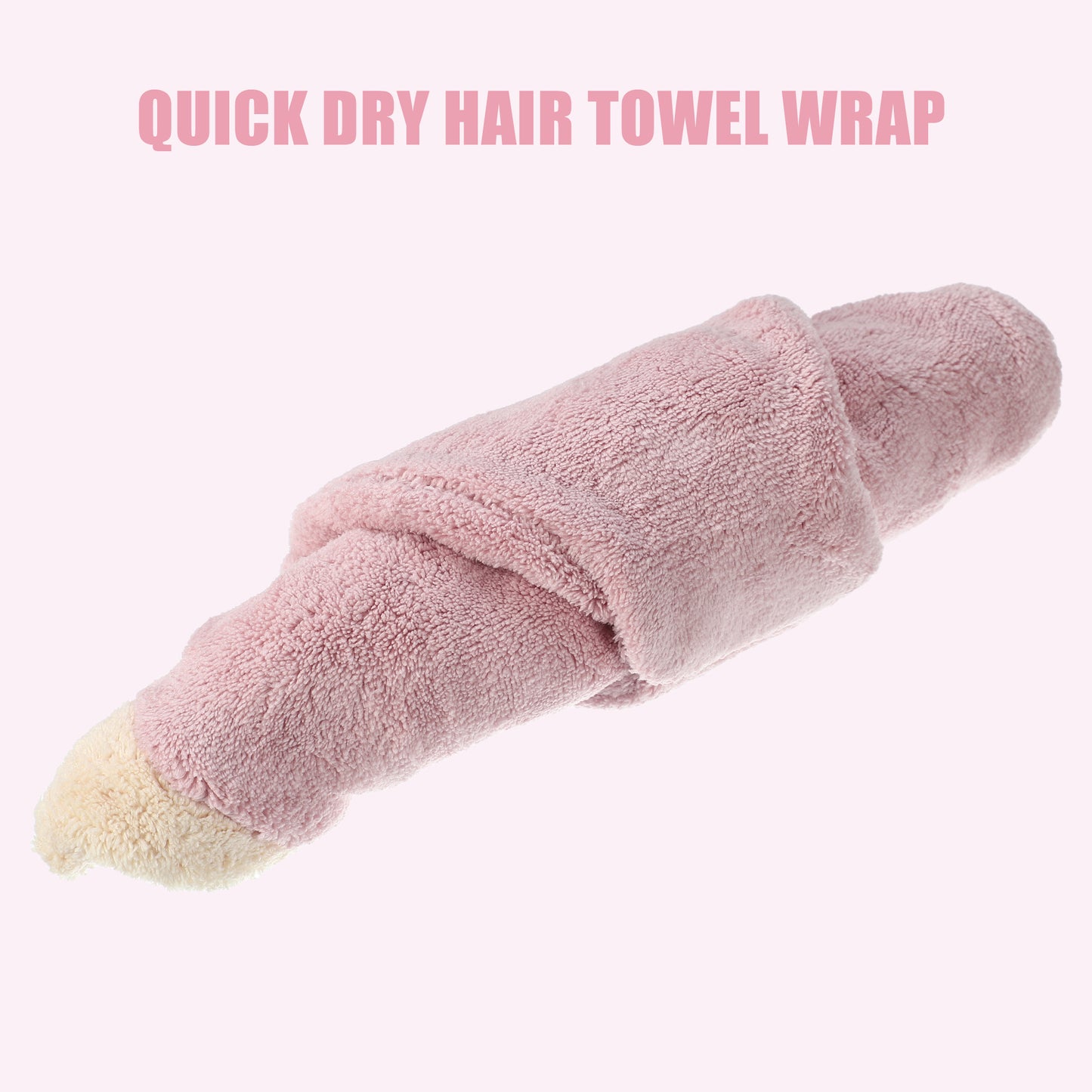 Teenager Hair Drying Towel Cute Cartoon Absorbent Dry Cap Towel Pink