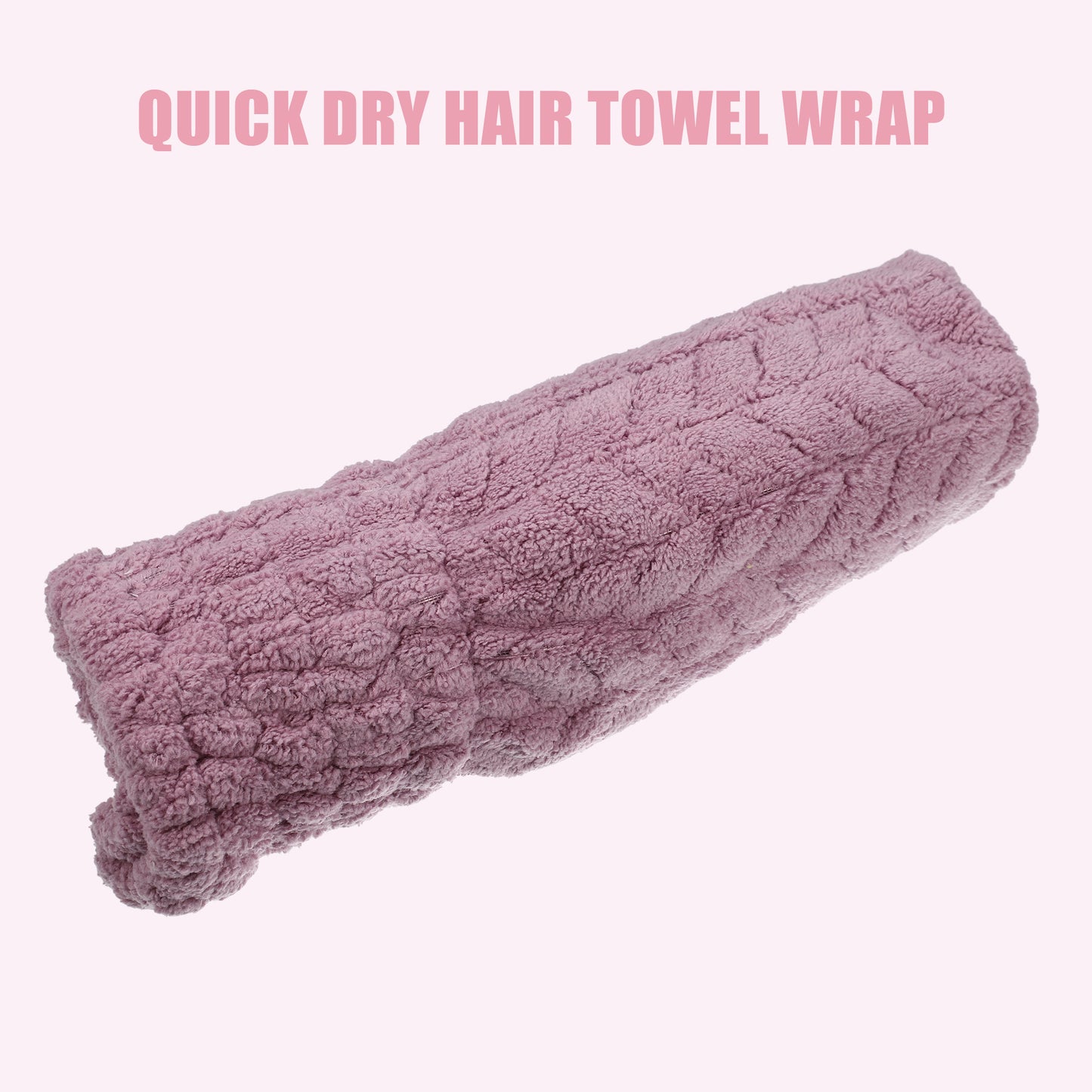 Diamond Shape Quick Drying Absorbent Hair Towel Dry Cap Purple
