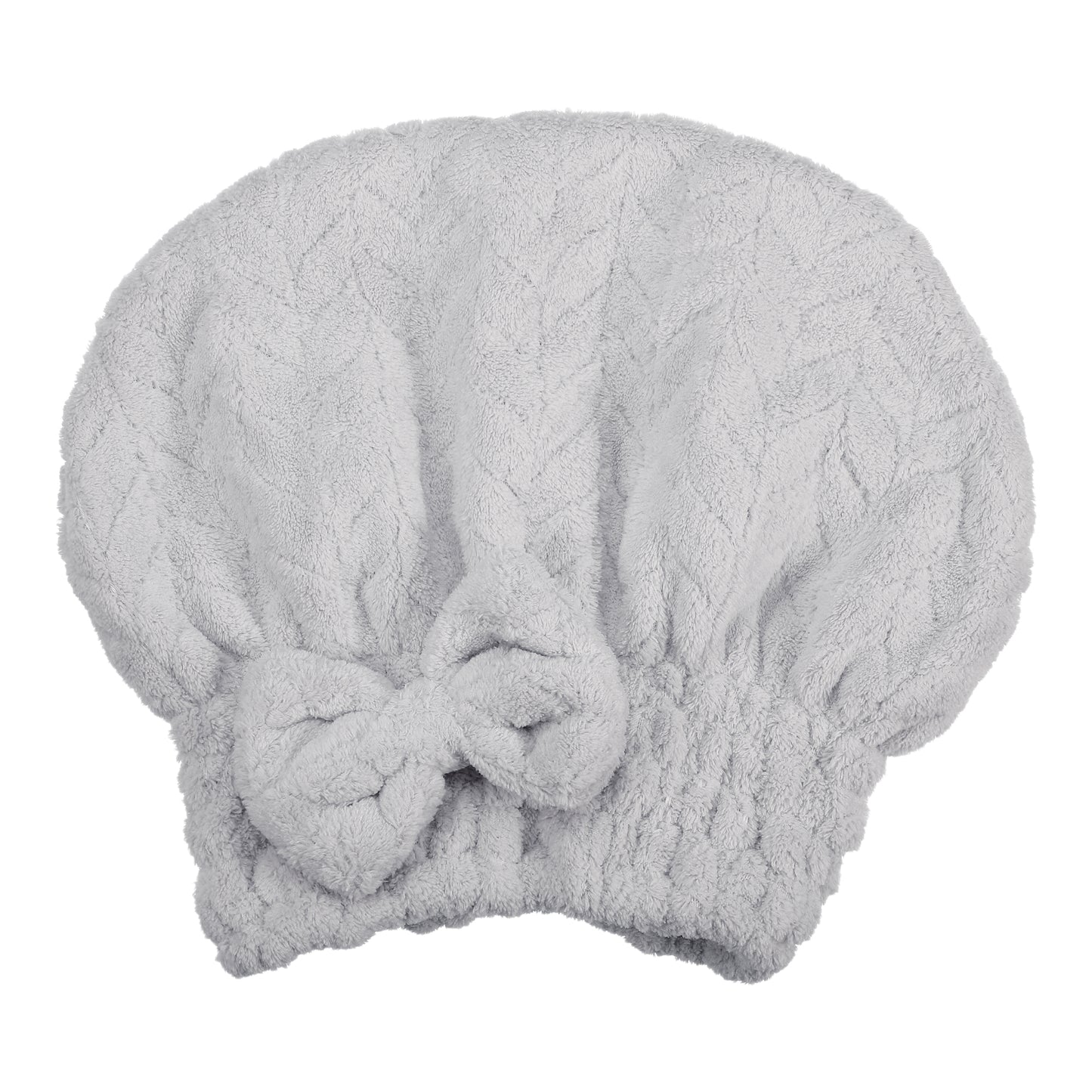 Diamond Shape Quick Drying Absorbent Hair Towel Dry Cap Gray