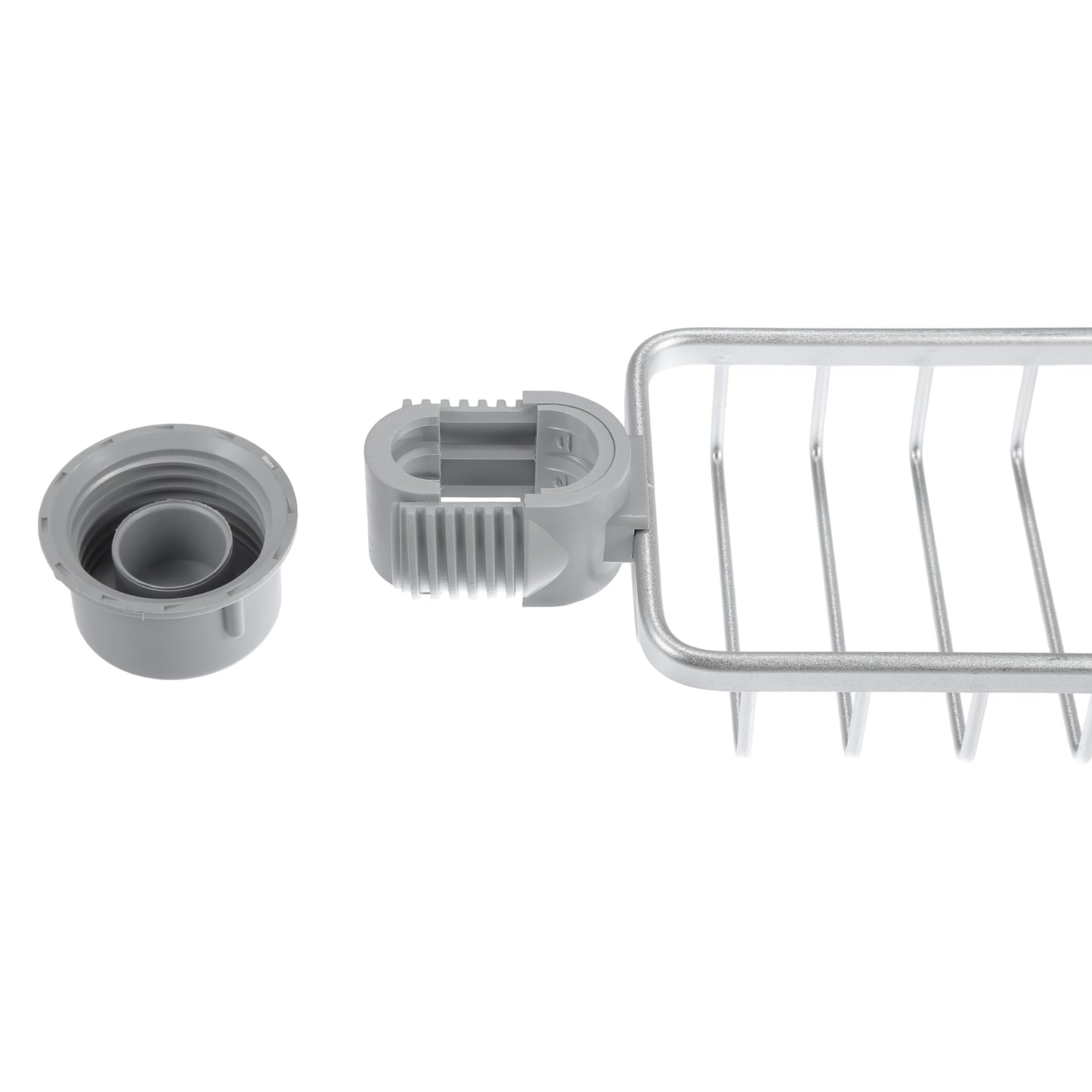 Sink Caddy Sponge Holder Faucets Caddy Organizer, 10.83"x4.25"x2.64" Silver Tone