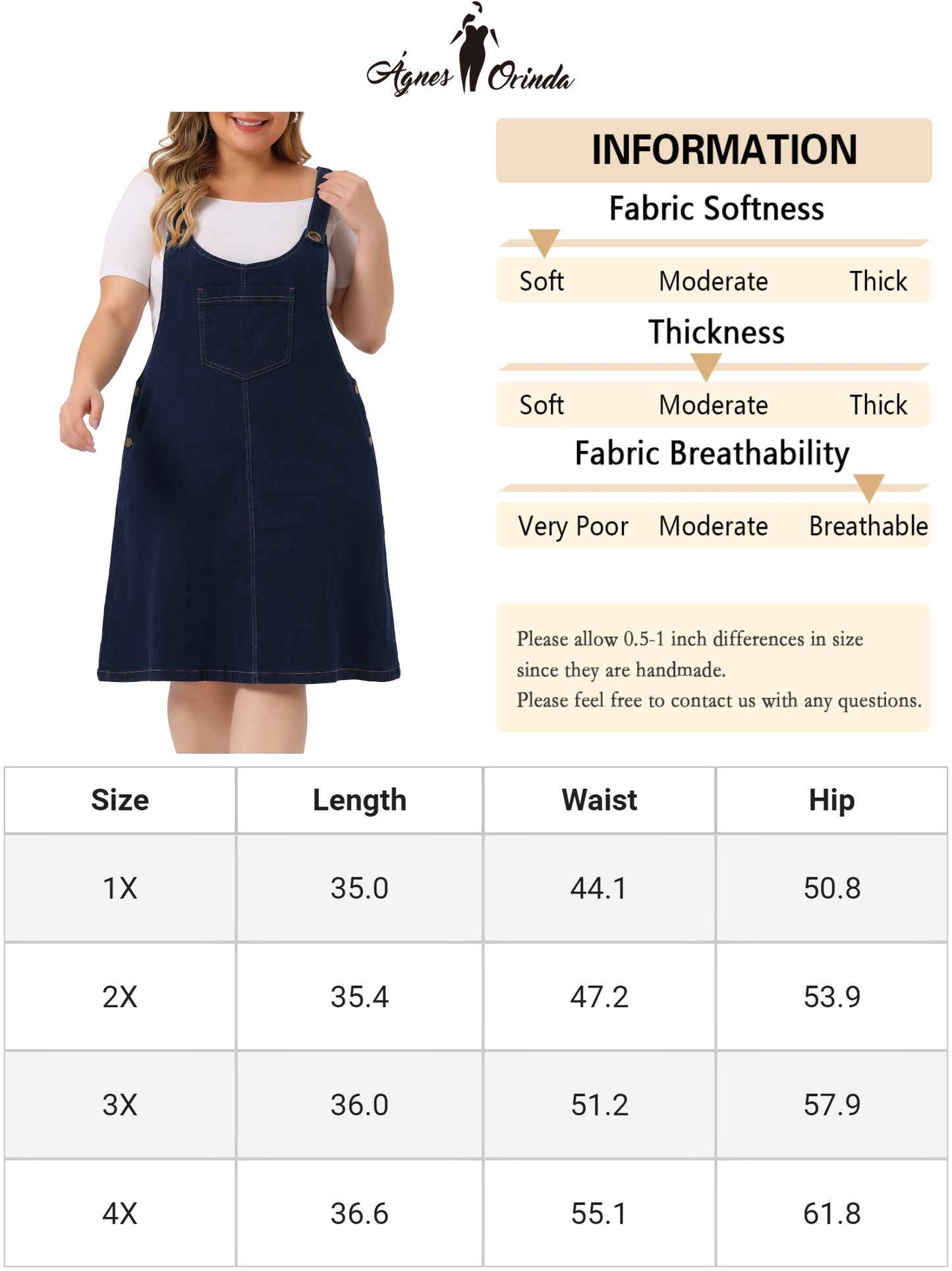 Women's Plus Size Denim Overalls Dress Suspenders Skirt Jumper Dresses Jean Overall Bib Dress