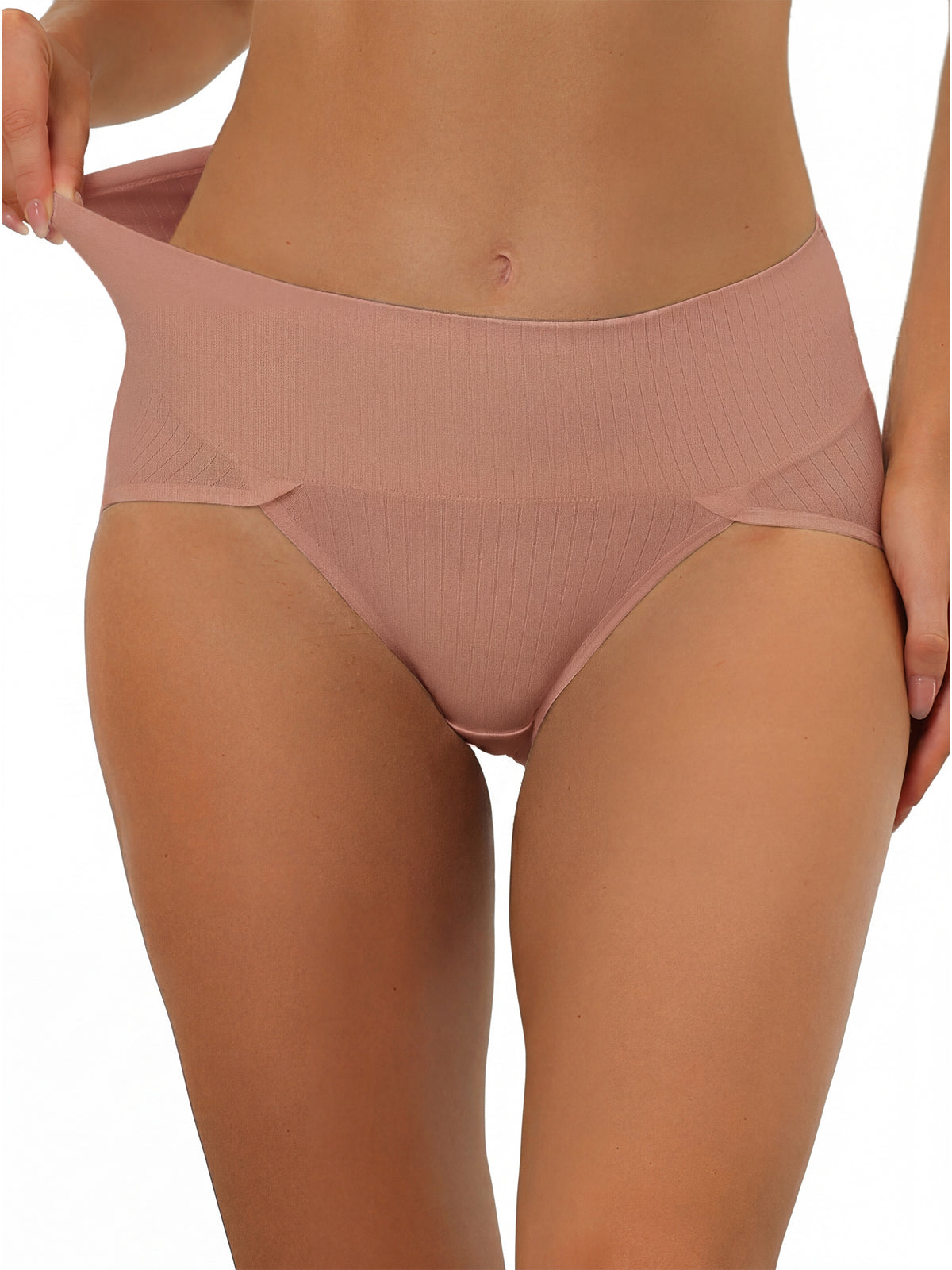 Women's Ribbed High Waist Hi-Cut Brief (Available in Plus Size)