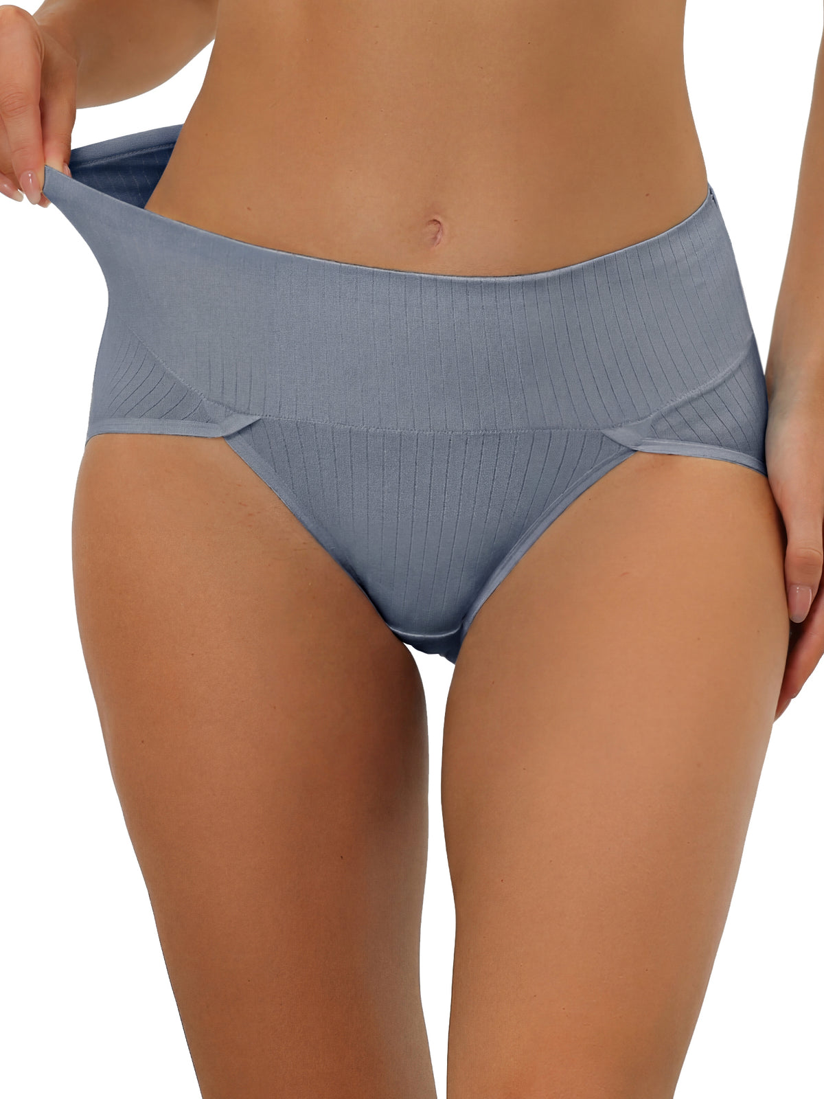 Women's Ribbed High Waist Hi-Cut Brief (Available in Plus Size)