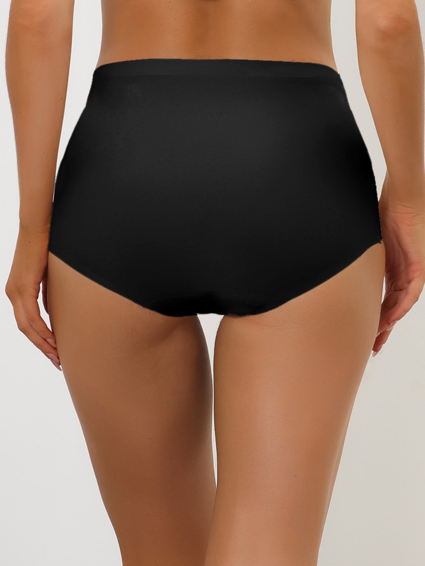 Women's Elastic High-Waisted Unlined Breathable No-Show Hipster Underwear