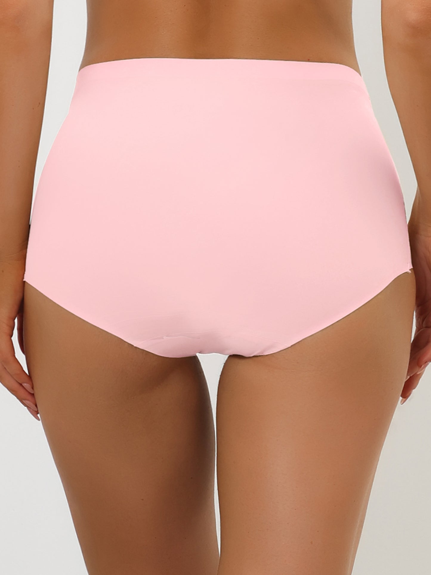 Women's Elastic High-Waisted Unlined Breathable No-Show Hipster Underwear