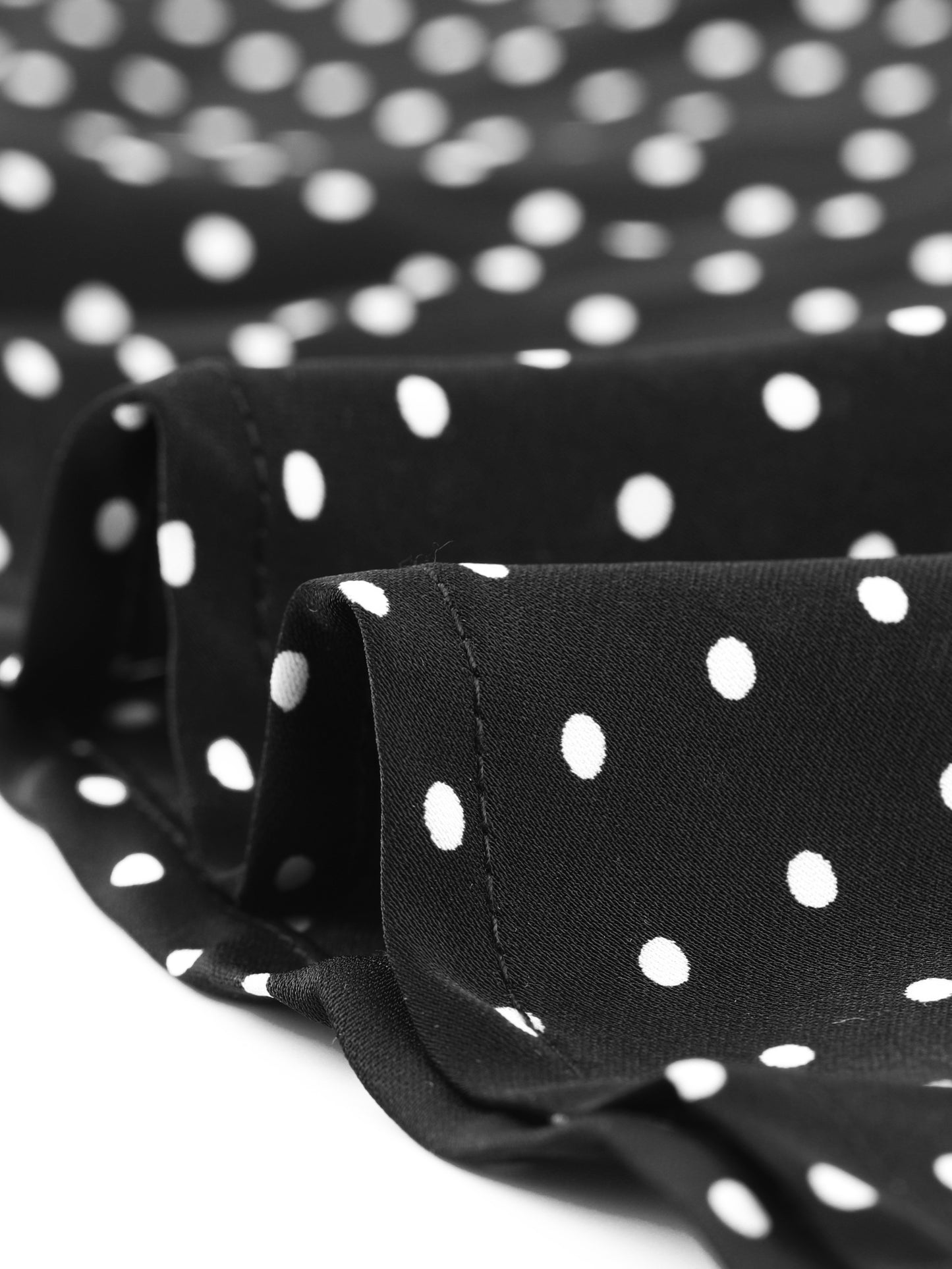 Women's Retro Polka Dots Elastic Waist Vintage A-Line Midi Skirt