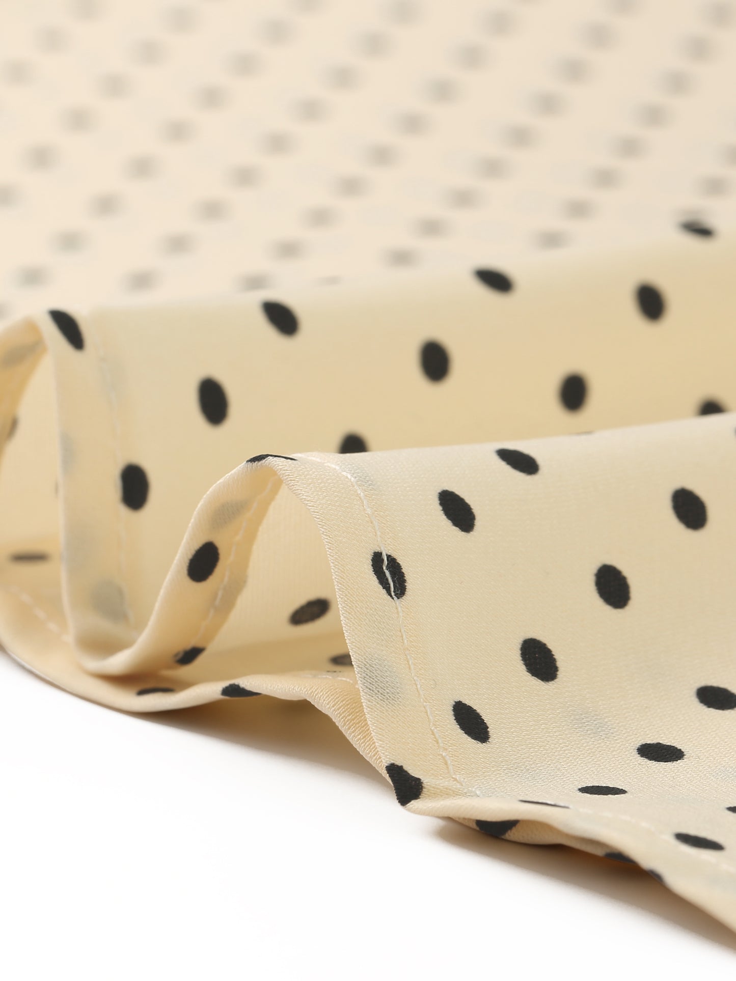 Falda midi vintage de corte A con cintura elástica y lunares retro para mujer