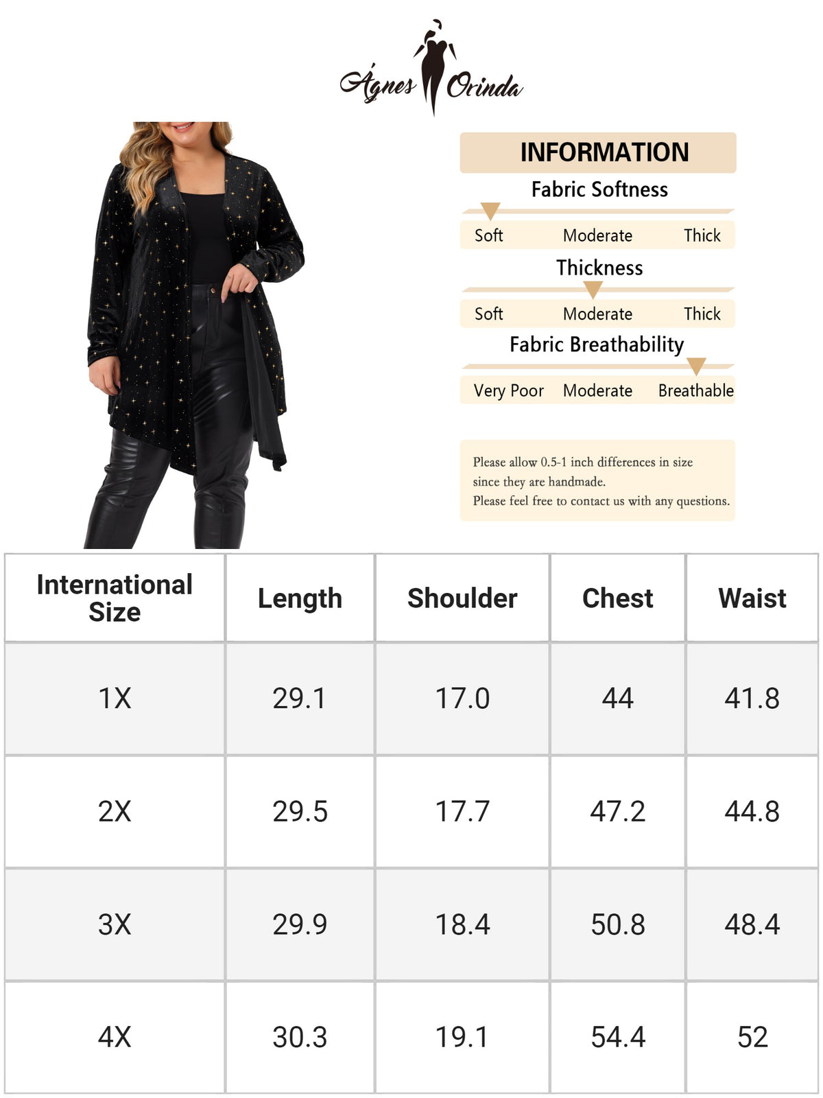Women's Plus Size Cardigans Open Front Draped Shiny Retro Velvet Cardigan