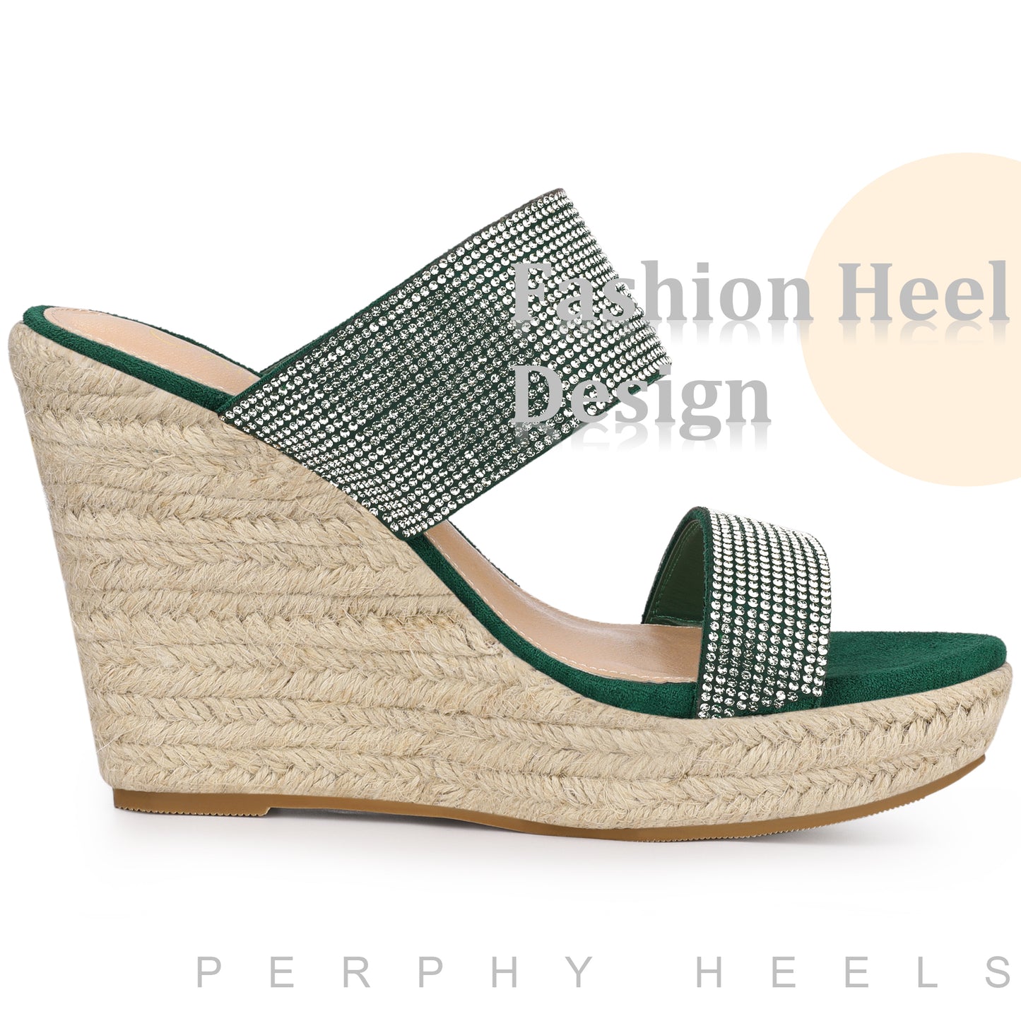 Women Platform Rhinestones Espadrille Wedge Sandals