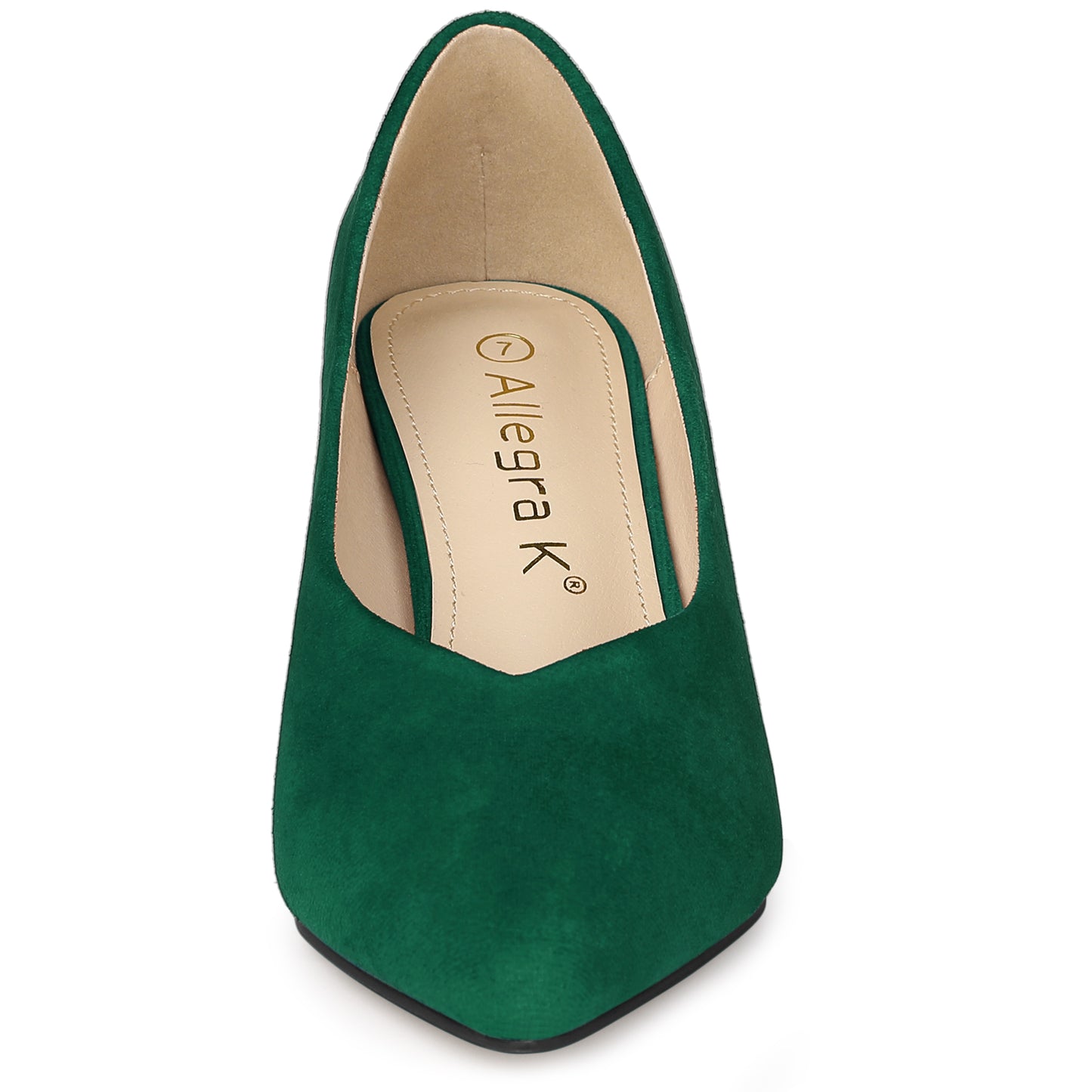 Zapatos de tacón bajo con punta puntiaguda y tacón grueso para mujer